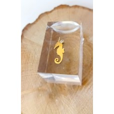 Μενταγιόν Μοτίφ σε Κίτρινο Χρυσό 14Κ Ιππόκαμπος με ζιργκόν (N241)